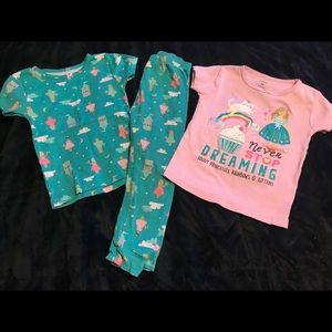Carters 3T 3 piece girls pajama set